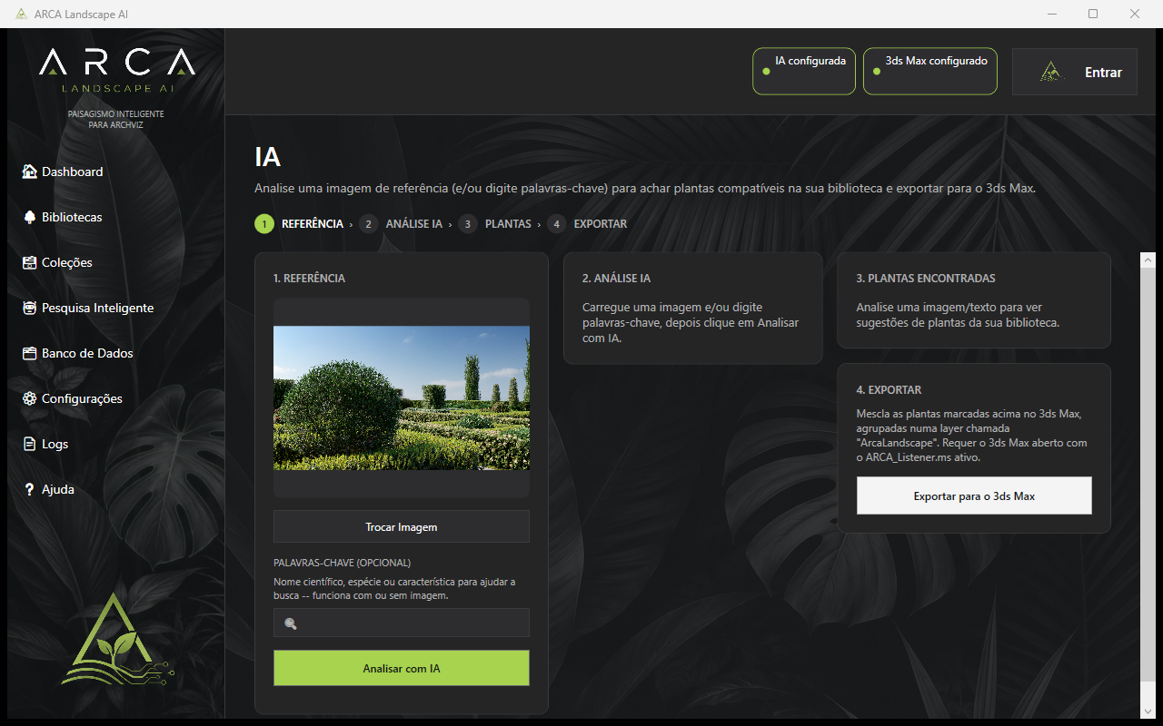 Envio da imagem de referência no ARCA